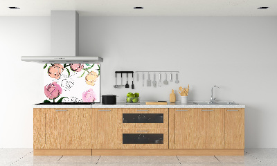 Dekoračný panel sklo Púčiky pivonky