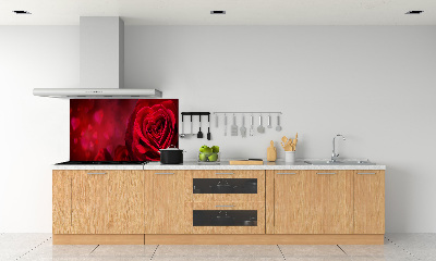 Panel lacobel Červená ruža srdce