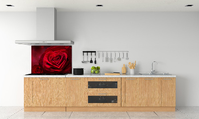 Panel lacobel Červená ruža srdce