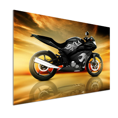 Sklenený panel do kuchynskej linky Motorka
