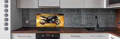 Sklenený panel do kuchynskej linky Motorka