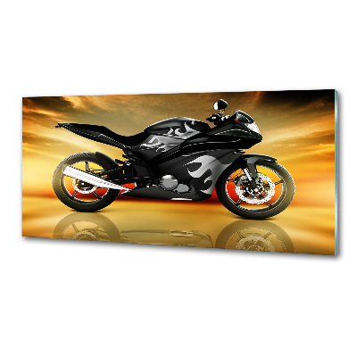 Sklenený panel do kuchynskej linky Motorka