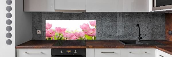 Panel do kuchyne Ružové tulipány