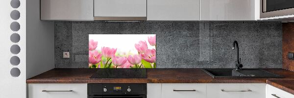 Panel do kuchyne Ružové tulipány