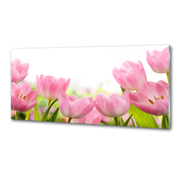 Panel do kuchyne Ružové tulipány