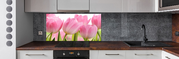 Panel do kuchyne Ružové tulipány