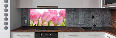 Panel do kuchyne Ružové tulipány