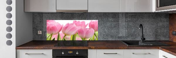 Panel do kuchyne Ružové tulipány