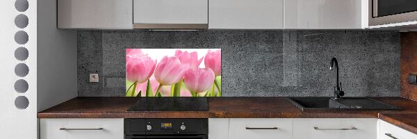 Panel do kuchyne Ružové tulipány