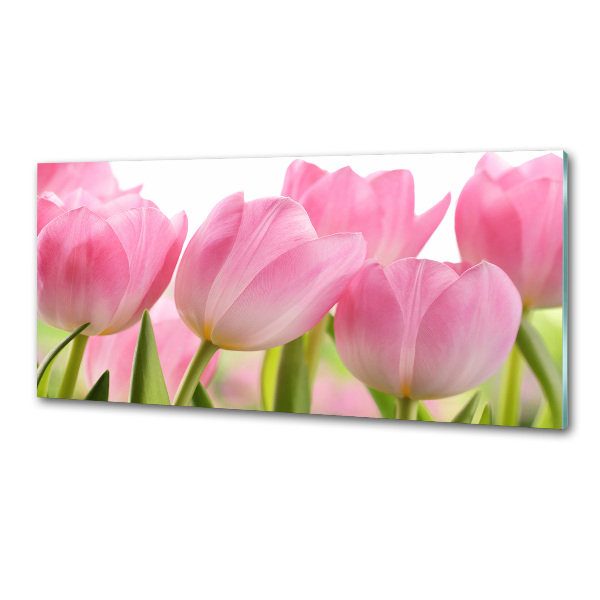 Panel do kuchyne Ružové tulipány