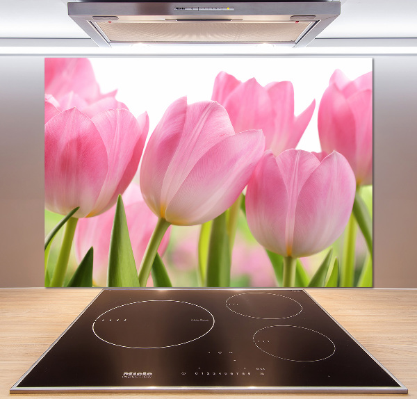 Panel do kuchyne Ružové tulipány