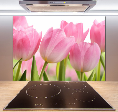 Panel do kuchyne Ružové tulipány