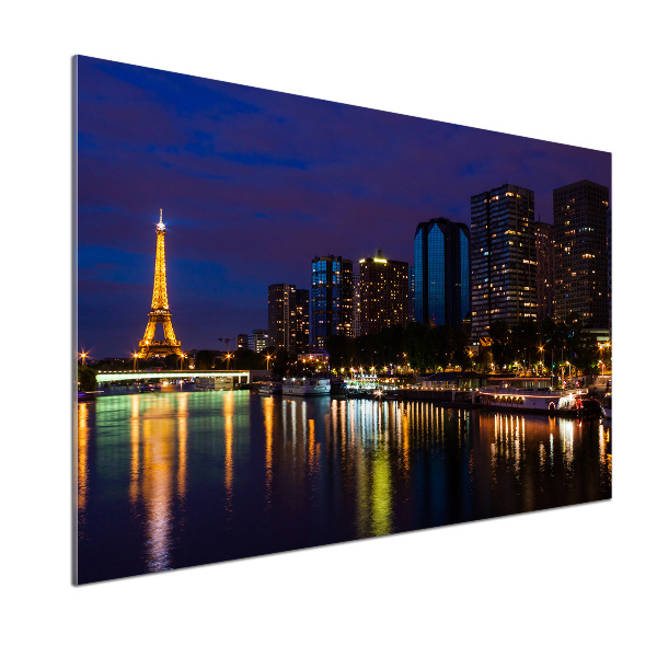 Dekoračný panel sklo Nočná Paríž