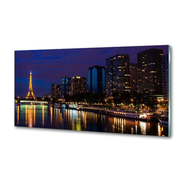 Dekoračný panel sklo Nočná Paríž