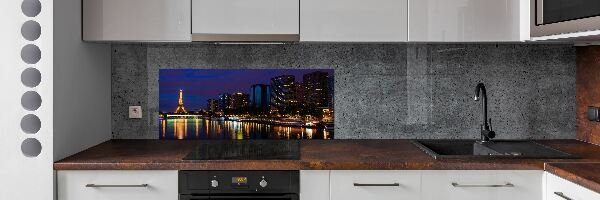 Dekoračný panel sklo Nočná Paríž