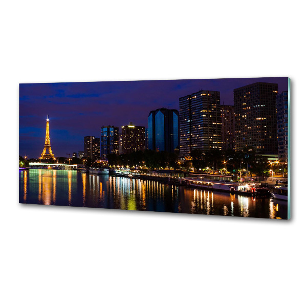 Dekoračný panel sklo Nočná Paríž