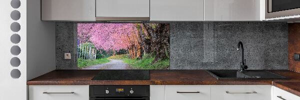Dekoračný panel sklo Kvety višne