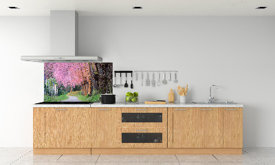 Dekoračný panel sklo Kvety višne