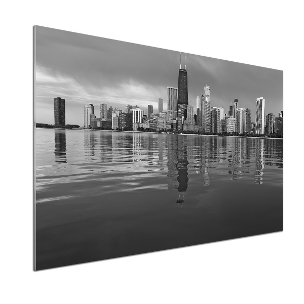 Sklenený panel do kuchyne Chicago