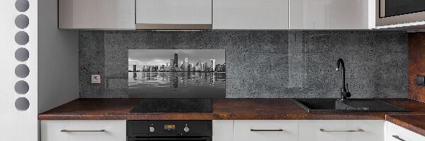 Sklenený panel do kuchyne Chicago
