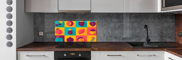 Dekoračný panel sklo Ikony ovocie