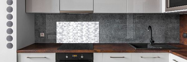 Panel do kuchyne Sivé trojuholníky