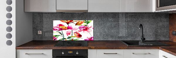 Panel do kuchyne Divoké kvety
