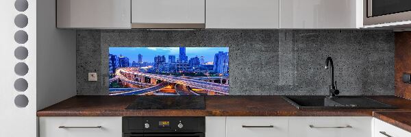 Sklenený panel do kuchyne Viadukt