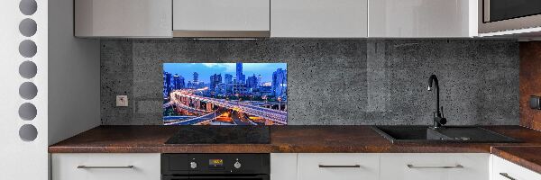 Sklenený panel do kuchyne Viadukt