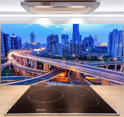 Sklenený panel do kuchyne Viadukt