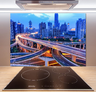 Sklenený panel do kuchyne Viadukt