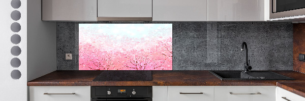 Dekoračný panel sklo Kvety višne