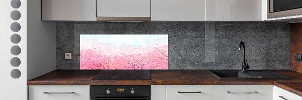 Dekoračný panel sklo Kvety višne
