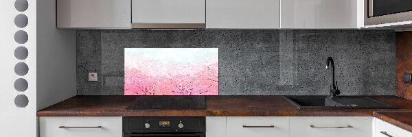 Dekoračný panel sklo Kvety višne