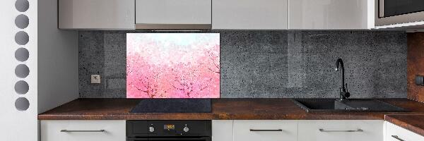 Dekoračný panel sklo Kvety višne