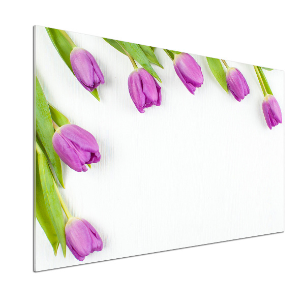 Panel do kuchyne Fialové tulipány