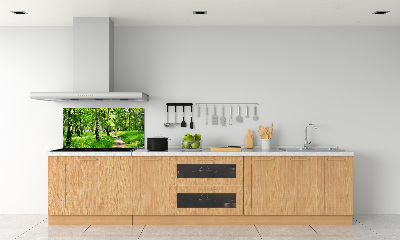 Dekoračný panel sklo Brezovy les