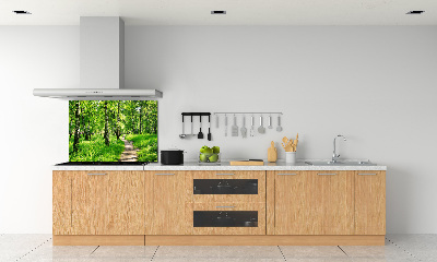 Dekoračný panel sklo Brezovy les