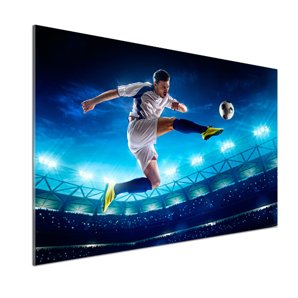 Sklenený panel do kuchyne Futbalista