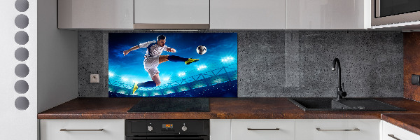 Sklenený panel do kuchyne Futbalista