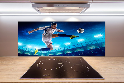 Sklenený panel do kuchyne Futbalista