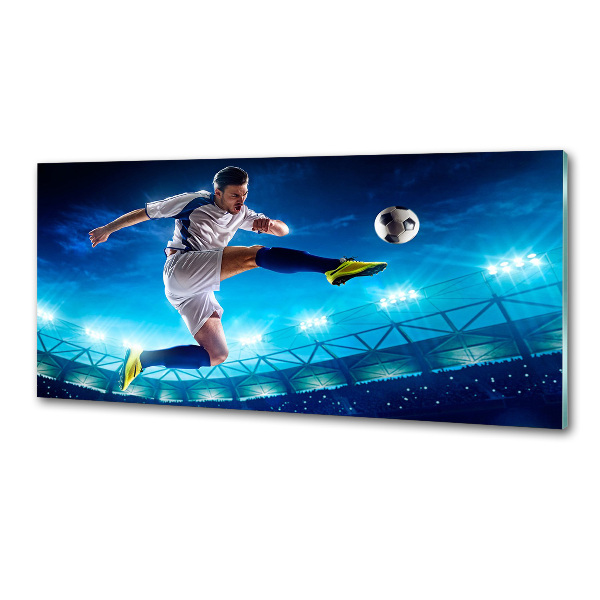 Sklenený panel do kuchyne Futbalista