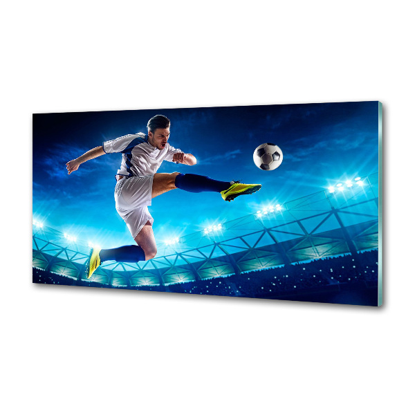 Sklenený panel do kuchyne Futbalista