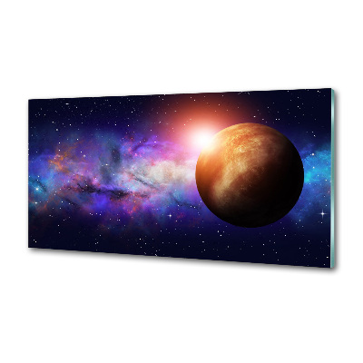 Sklenený panel do kuchynskej linky Hmlovina