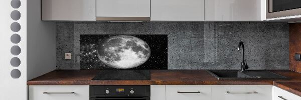 Sklenený panel do kuchyne Mesiac