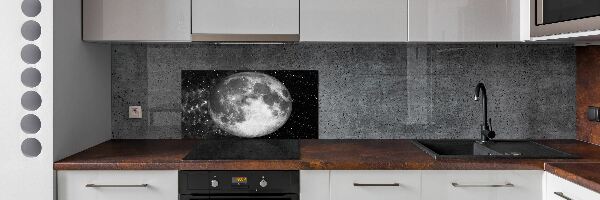 Sklenený panel do kuchyne Mesiac