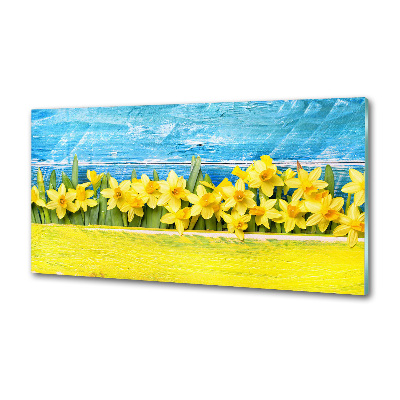 Sklenený panel do kuchyne Narcisy