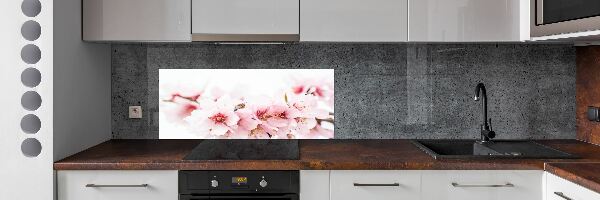 Dekoračný panel sklo Kvety višne