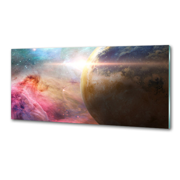 Sklenený panel do kuchynskej linky Vesmír