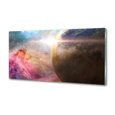 Sklenený panel do kuchynskej linky Vesmír